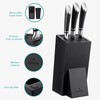 Navaris Knife Block, Black - Universal Knife Storage Solution -