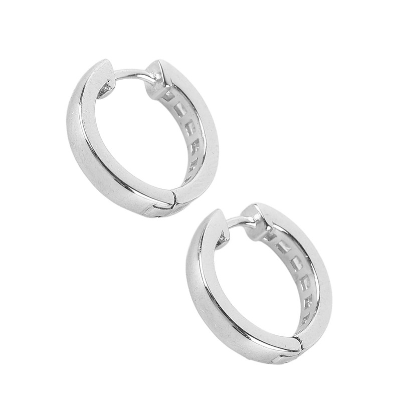 S925 Sterling Silver Ear Hoop Clip Rhinestone Style Clip Hoop