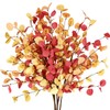 6 Pcs Artificial Eucalyptus Stems Fall Decorations for Home Fall