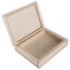 Small Shallow Flat Lidded Wooden Box with Magnetic Closure |