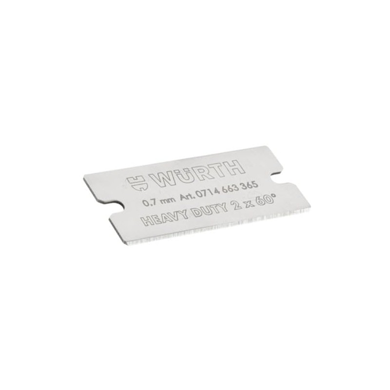 Würth 10x Scraper Blades Heavy Duty 2 x 60° Scraper