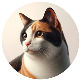 Screen Door Magnets - Patch Small Holes & Keep People and Pets from Running Into Screen Doors with Magnetic Screen Door Savers - Made in USA - Calico Cat - 6 x 6 inches - Pack of 2 (1 Pair)