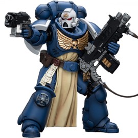 BEERISE JOYTOY 1/18 Action Figures - Warhammer 40,000 Ultramarines Sternguard Veteran with Auto Bolt Rifle - 5‘’,Classic Character,Collectible,Age 15 and Above