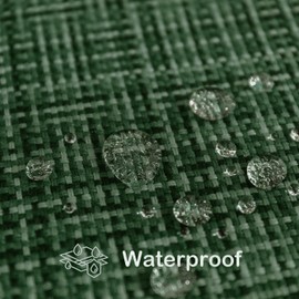 Kevin Textile Pack of 2 Decorative Outdoor Waterproof Throw Pillow Covers Stripe Square Pillowcases Modern Cushion Cases for Patio Couch Bench 20 x 20 Inch Yellow