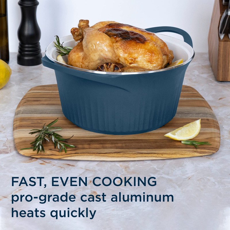 CorningWare QuickHeat 5.5-QT Cast Aluminum Dutch Oven With Lid &