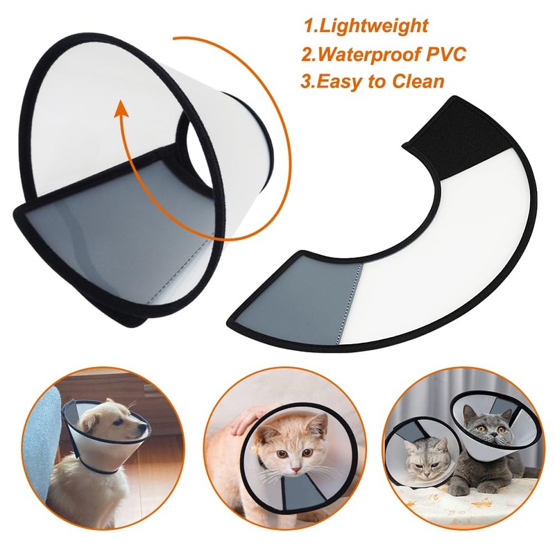 Vivifying Cat Cone, Adjustable Recovery Pet Cone, Three Sizes Lightweight