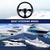 LOSCHEN Boat Steering Wheel Polyurethane Leather with 3/4" Axle Marine
