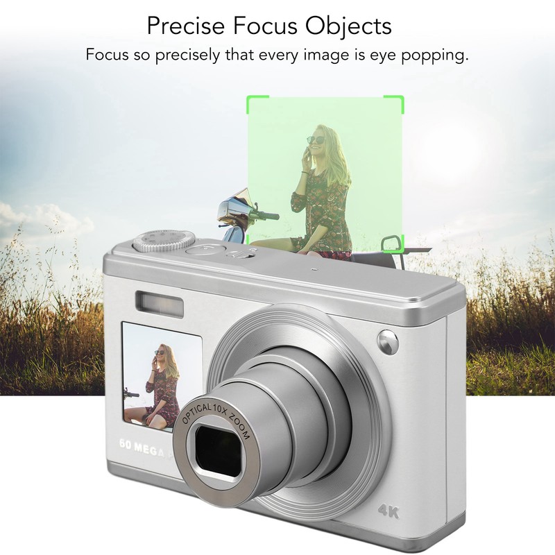 Digital Camera 60MP 4K Ultra HD Dual Screen Auto Focus