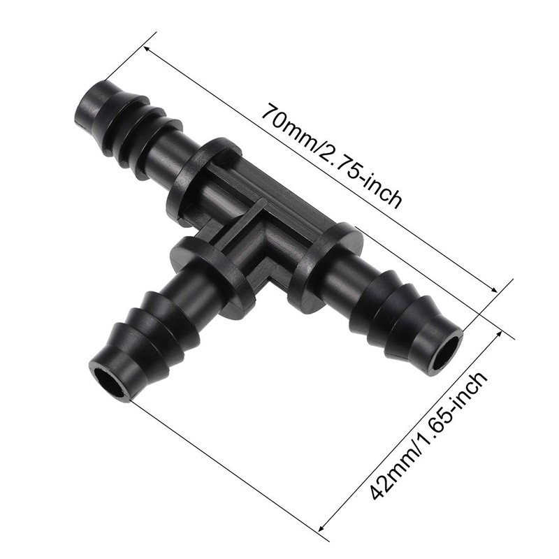 sourcing map Barb Drip Tee Pipe Connector 8mm Inner Diameter