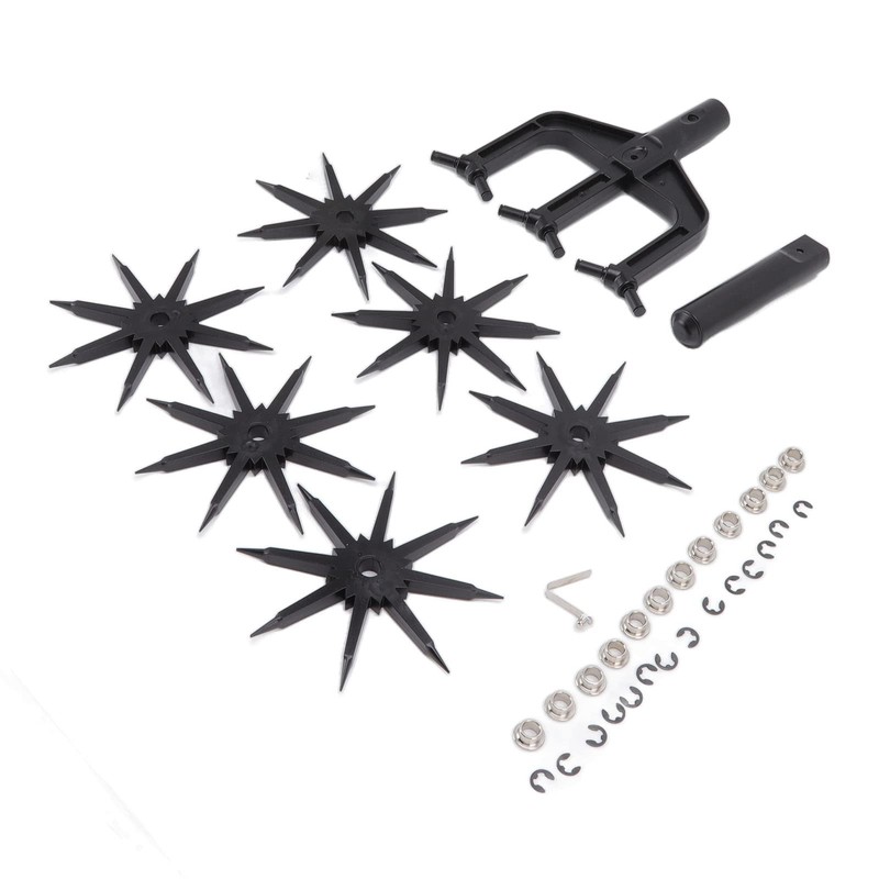 AUHX Garden Aerator, Manual Lawn Aerator, Black