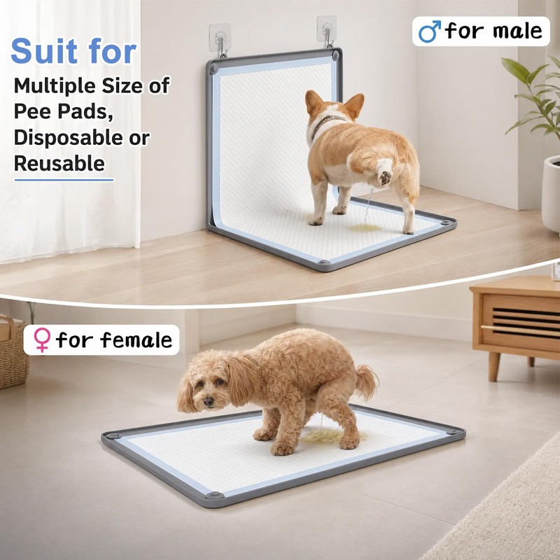 Pee Pad Holder for Dogs, 24" x 24" Thick Silicone