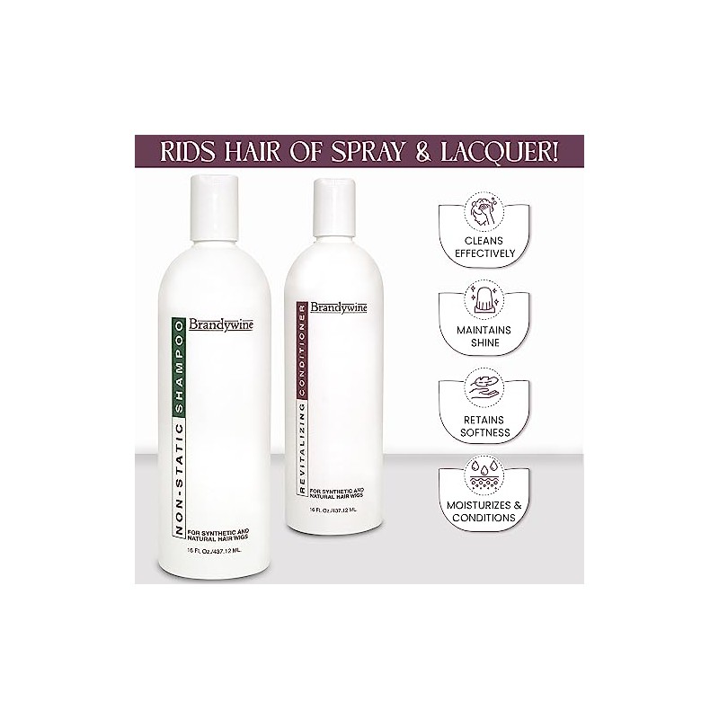 Brandywine Non Static Shampoo & Revitalizing Conditioner 16 oz., Value
