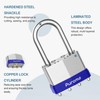 Puroma Lock 3 Pack Padlocks, 1-1/2” Long Shackle Heavy-Duty Locks