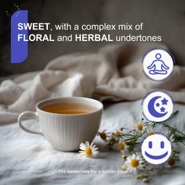 WEETEE Kamille & Passionsblume Gute Nacht Tee Beutel, 50 Stück Schlaf Abendtee, mit Grüne Minze, Baldrianwurzel, Lavendel, Pfefferminze & mehr, natürlich koffeinfrei Gute-Nacht-Kräutertee