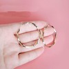 BSTGFTF 14K Gold Plated Twisted Round Hoop Earrings For Women