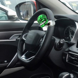 Arenbel Car Turning Assist Grip Handle Skull Steering Wheel Spinner Booster Knob Fit Most Vehicles Trucks Tractors Boats, Green