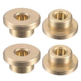 sourcing map Self-lubricating bushing flange sleeve bearings made of sintered bronze 4 x 8 x 6 mm