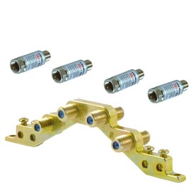 Premium X 1x Ground Block 4-Way Earthing Block Grounding Rail 4x Surge Protection PXU-1000 for SAT DVB-T FM Systems