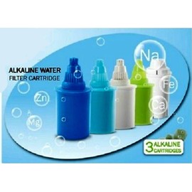well blue 3 PACK Filters Replacement Cartridge Alkaline Mineral Water Ionizer Pitchers