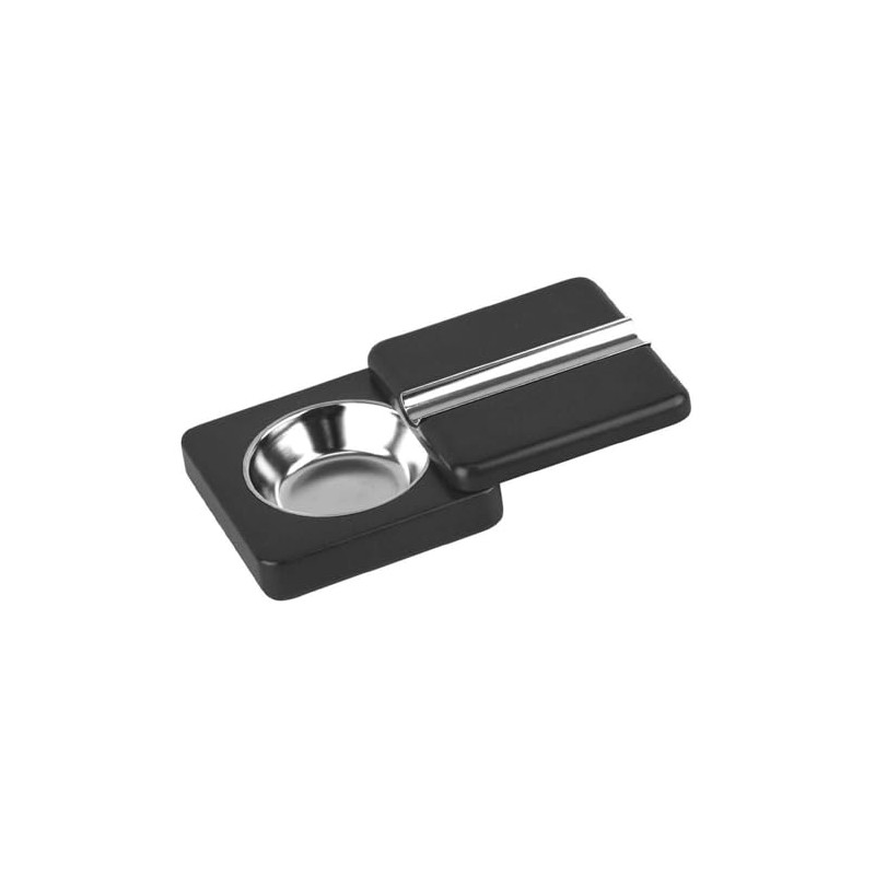 Cigar Ashtray Extendable Magnetic Closure Black
