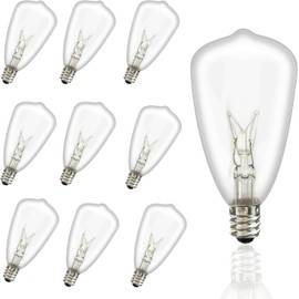 10-Pack ST35 Light Bulbs Replacement Edison Clear Bulbs -5 Watts C7/E12 Screw Base for Indoor/Outdoor Patio String Lights
