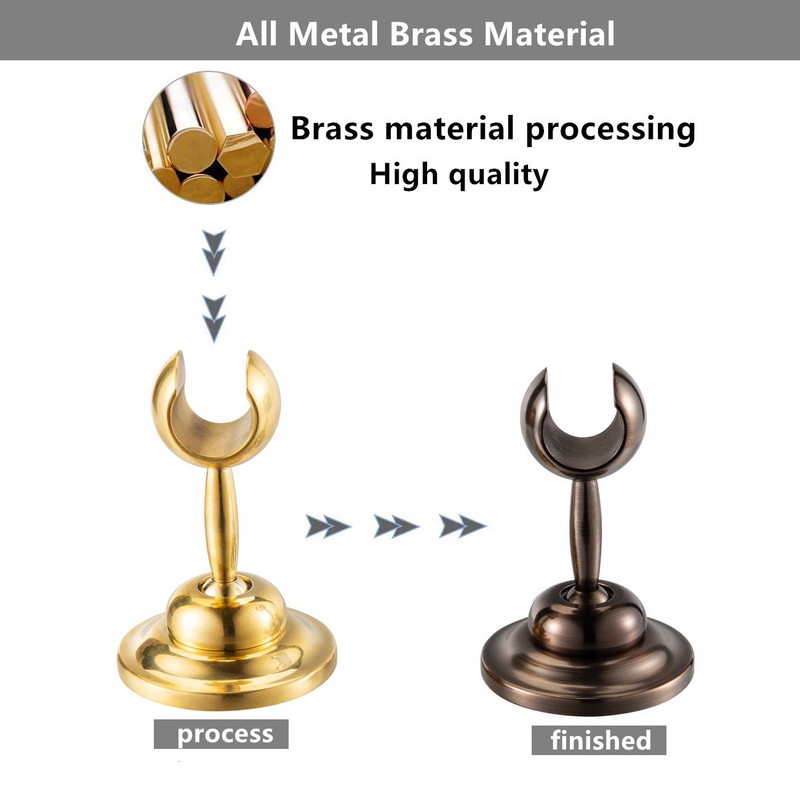 JiePai Solid Brass Adjustable Shower Holder Bracket, Wall Mount Holder