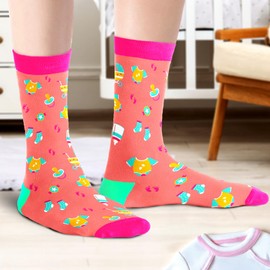 New Mom Gifts & Funny Pregnancy Socks Presents, Christmas Presents for Women - First Time Mother Must Have, Accessories for Pregnant Women - Mothers Day Gifts For Mom