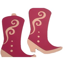 Handmade pink cowboy boots Paper Piece For Scrapbooks Junk Journal Handmade