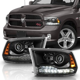 ACANII - For [Projector Style] 2013-2018 Dodge Ram 1500 2500 3500 White LED DRL & Signal Headlights Headlamps Assembly