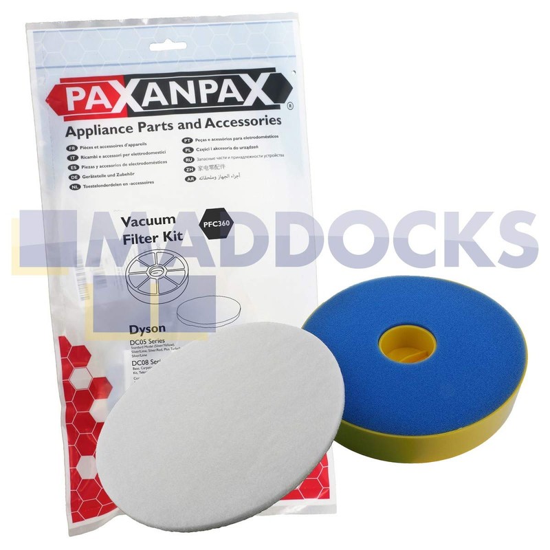 Paxanpax PFC360, Compatible Twin Pack Filter Set Dyson DC05/08 Pack