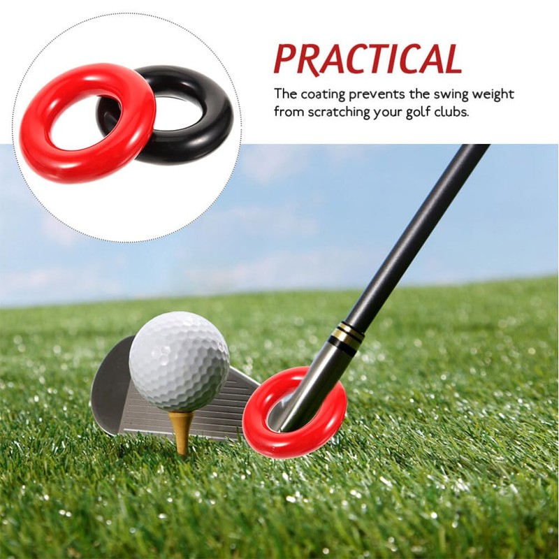 Yardwe 2pcs Golf Weighted Swing Rings Golf Club Warm Up