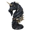 Macabre Black Dark Unicorn Horse With Skeleton Bones And Skulls