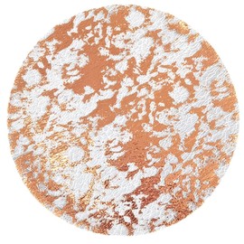 QBFWETY Disposable Round Rose Gold Placemats, 10Pieces Glitter Foil Metallic Rose Gold Thin Mesh Place Mats, Table Centerpiece Decor for Party Wedding Christmas Thanksgiving Valentine