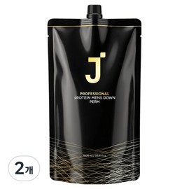 J.Sup Professional Protein Men's Down Perm for Regular Hair, 1L, 2 Pieces / 제이숲 프로페셔널 단백질 맨즈 다운펌 일반모용, 1L, 2개