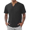 QOSOQ Men's V Neck T Shirts Short Sleeve Summer Casual