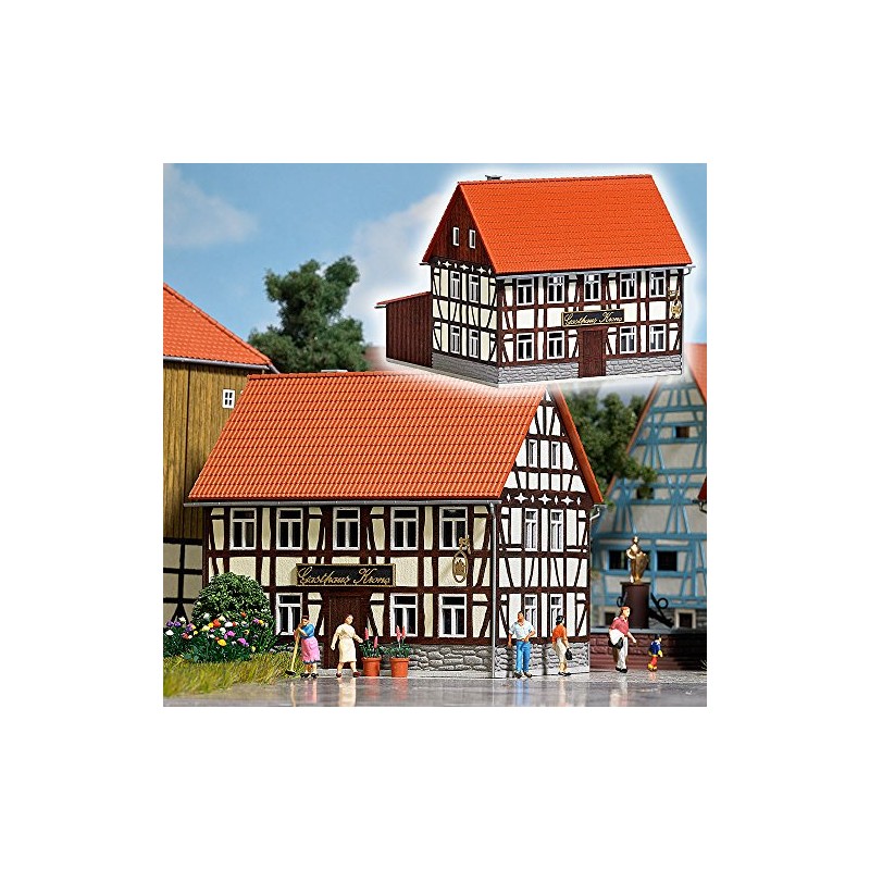 Busch 1532 Rural Half-Timbered Inn HO Structure Scale Model