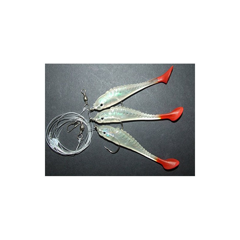 SUPER FISH SHAD RIG LURE 3 x 2/0 HOOKS BOAT