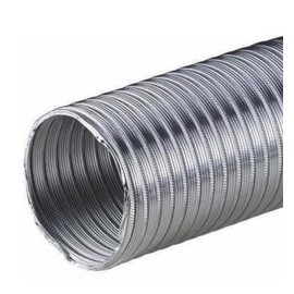 Ducto Flexible de Aluminio para HVAC, 7 Pulgadas x 2.44 Metros, Plateado