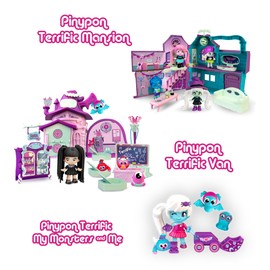 Pinypon Terrific My Monsters & Me Set Ghost Girl with 3 Pets and Buggy, Doll with Glow in the Dark Decorations, for Children and Children from 4 Years, Famous (PNY55000)