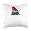 Gaming Keyboard On Fire Throw Pillow