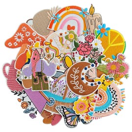 LEMIBK Trend Girl Iron on Patches Pack, Embroidered Iron on/Sew on Girl and Flower Patches Applique for Clothing, Hat, Backpack, Jeans, Jacket, Bag, Sock and More, Pack of 19