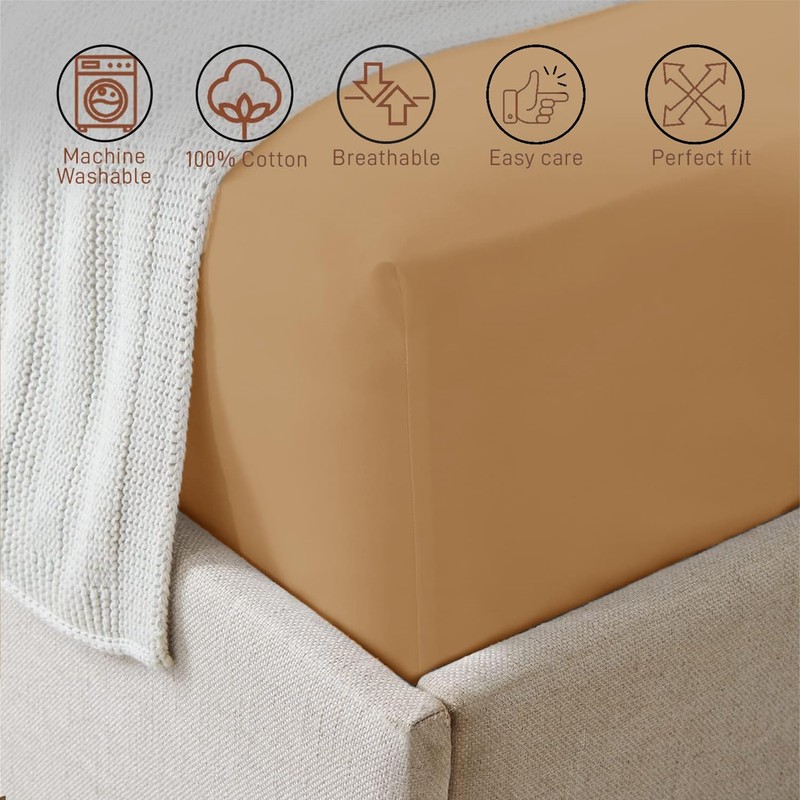 AR Ware King Size Fitted Sheets 100% Egyptian Cotton 300