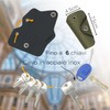GUGGIARI® Compact Leather PU Jacquard Fabric Key Holder Keychain for