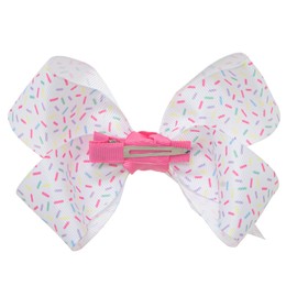 HAIRBOWS.COM Lazo De Grogrén Para Niña Con Nudo Central, Para Todas Las Edades Y Tipos De Cabello, 12,7 Cm, "Feliz Cumpleaños"