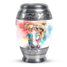 YATHABHISA Brother & Sister Theme 3 Inch, Funeral Urn Ashes, Pack of 1, Human Urns, Keepsake Urn for Human Ashes, Unique Urns, Urns for Ashes Adult, Adult Cremation Urns for Brother & Sister