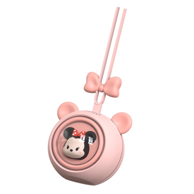 Portable Neck Fan Cool Silent 3 Gear Strong Wind Cartoon