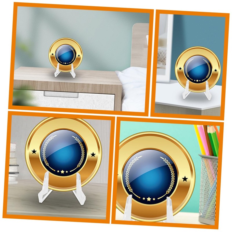 Operitacx 6pcs clear display stand ornament display stand coin holders