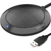 TKGOU 会議用 USB マイク、LED インジケーター付きコンピューターデスクトップマイク、プラグアンドプレイ全指向性コンデンサー PC ラップトップマイク、オンライン会議/クラス、Skype、録音、チャット、Zoom (Windows/Mac OS X)