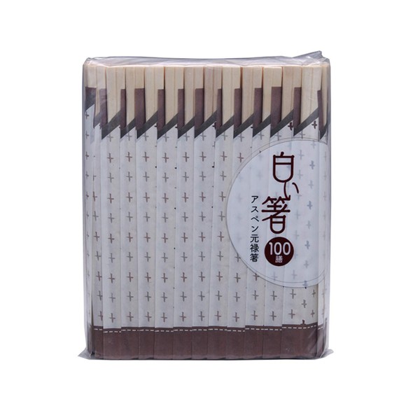 Yamato T Corporation 割ribasi Natural 20 cm White Chopsticks 元禄 Chopsticks in a Bag 100 Pairs, 50-Pack