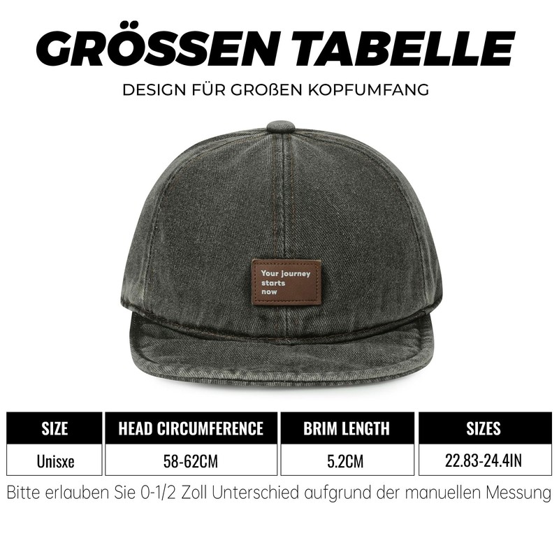 CLAPE Baseball Cap Short Peak Baseball Cap Men Women Flat